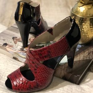 Michael Kors | Red Snakeskin Heels | Brand New